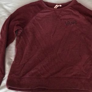 Burgundy vans sweater